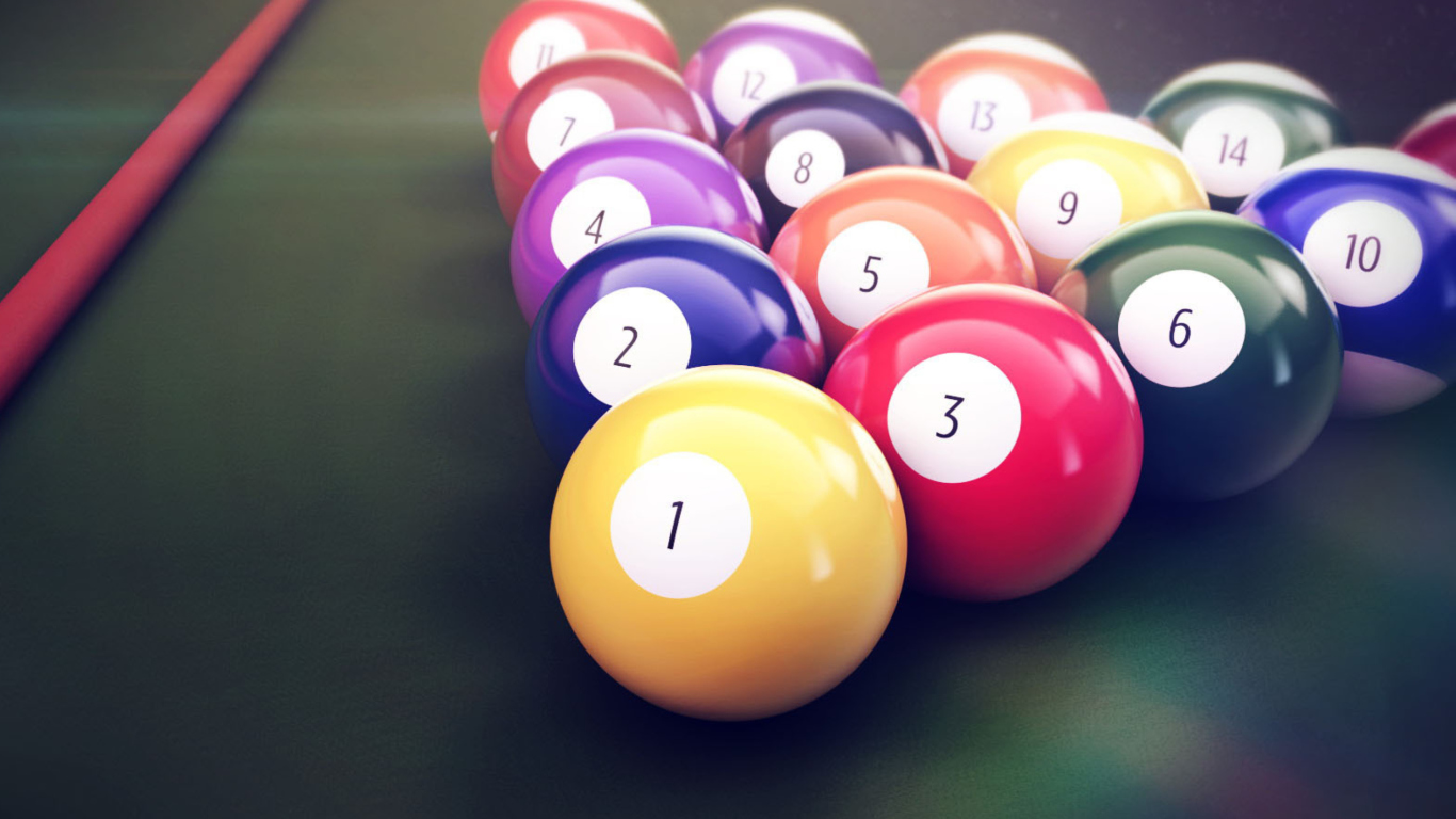 Screenshot №1 pro téma Playing Pool Game 1366x768