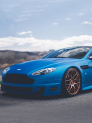 Sfondi Blue Aston Martin V8 Vantage S 132x176