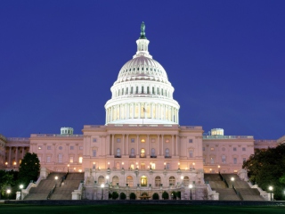 Screenshot №1 pro téma US Capitol at Night Washington 320x240