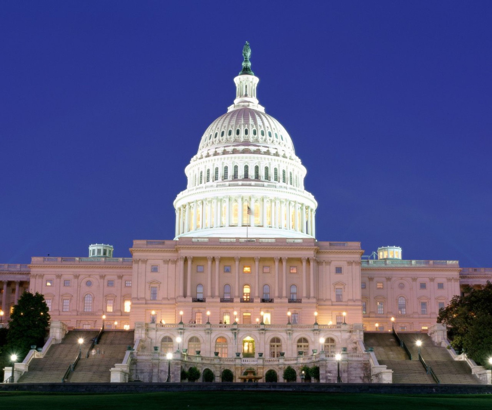 Fondo de pantalla US Capitol at Night Washington 960x800