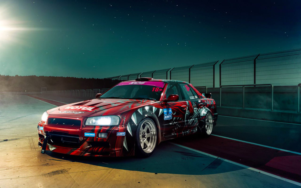 Das Nissan Skyline GTR R33 for Street Racing Wallpaper 1280x800