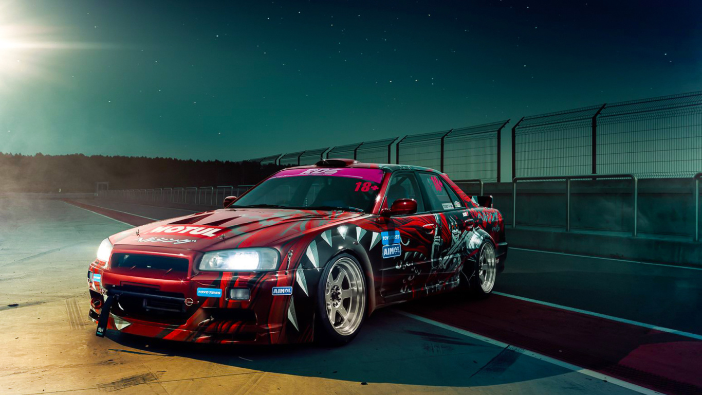 Sfondi Nissan Skyline GTR R33 for Street Racing 1366x768