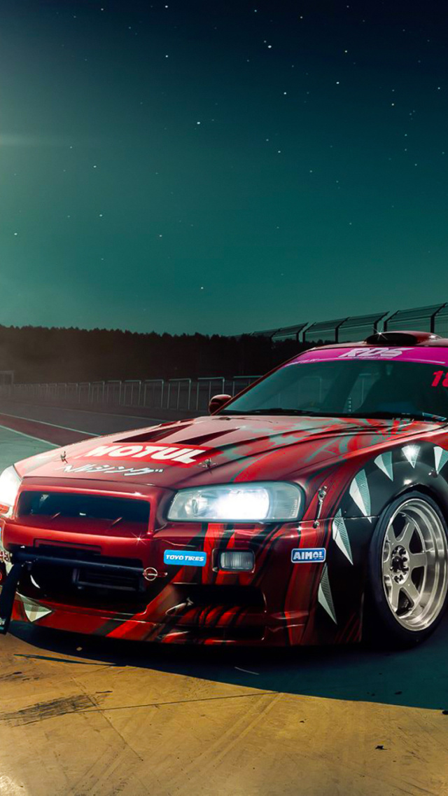 Nissan Skyline GTR R33 for Street Racing wallpaper 640x1136