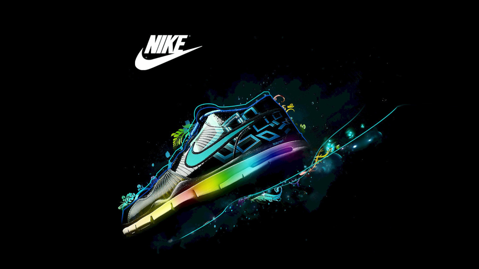 Fondo de pantalla Nike Logo and Nike Air Shoes 1600x900