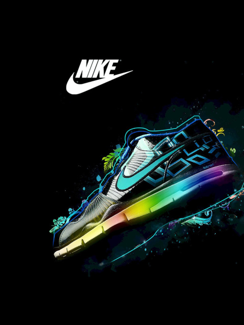 Fondo de pantalla Nike Logo and Nike Air Shoes 480x640