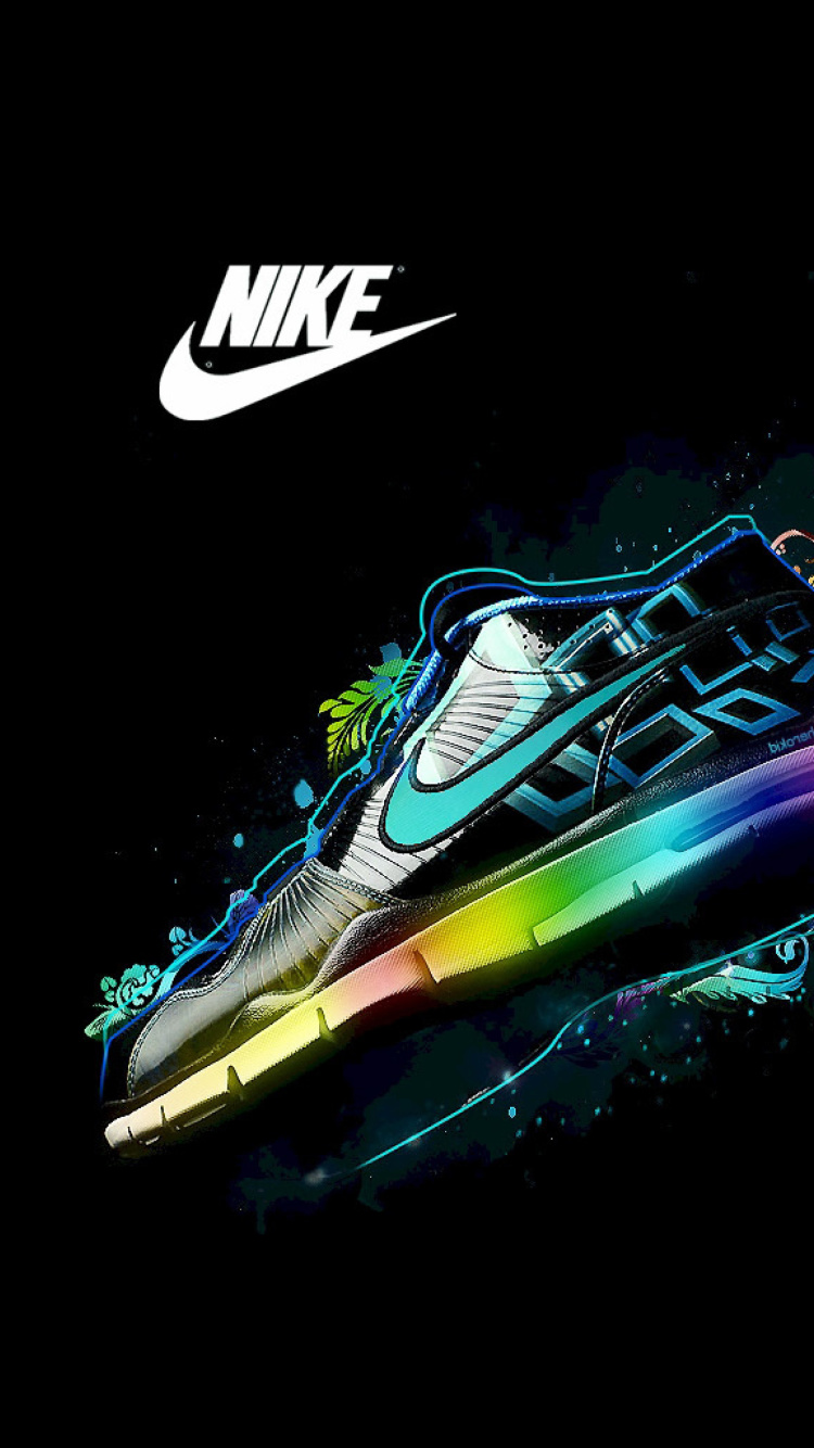 Fondo de pantalla Nike Logo and Nike Air Shoes 750x1334