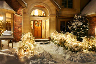Christmas Outdoor Home Decor Idea - Obrázkek zdarma pro Android 1600x1280