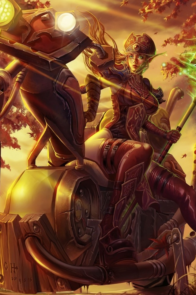 Blood Elf World of Warcraft wallpaper 640x960