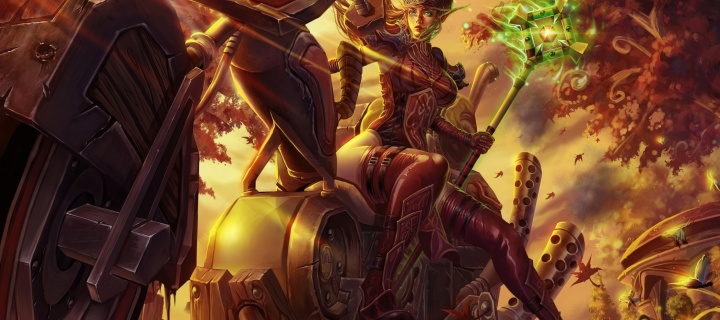 Das Blood Elf World of Warcraft Wallpaper 720x320