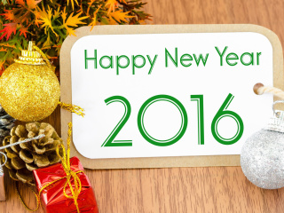 Обои Happy New Year 2016 Card 320x240