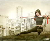 Das Japanese girl warrior Wallpaper 176x144