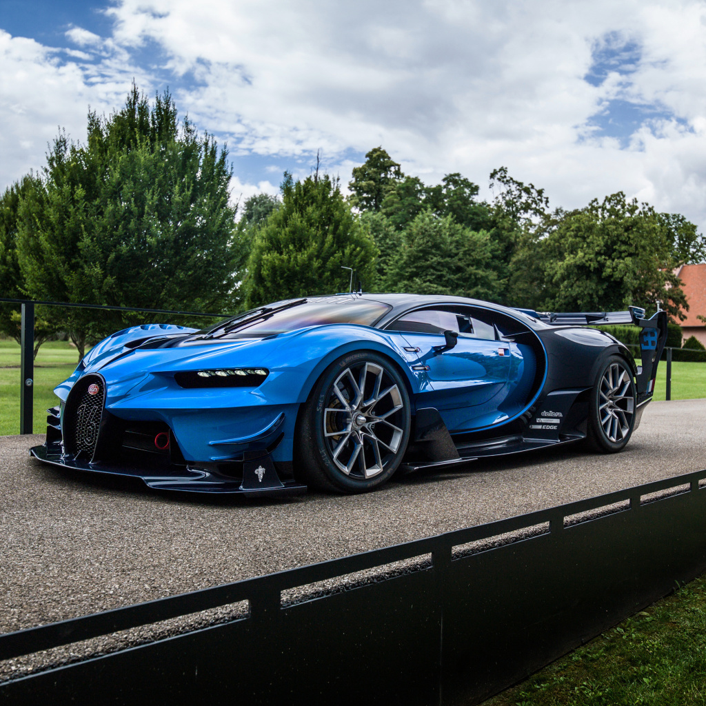 Das Bugatti Chiron Vision Gran Turismo Wallpaper 1024x1024