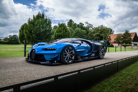 Das Bugatti Chiron Vision Gran Turismo Wallpaper 480x320