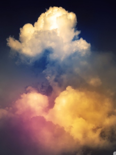 Screenshot №1 pro téma Rainbow Clouds 240x320