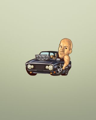 Vin Diesel Illustration - Obrázkek zdarma pro Nokia Asha 310