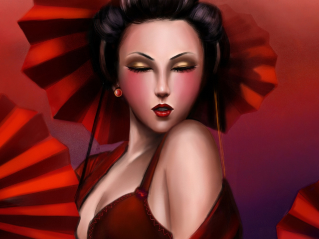 Geisha wallpaper 640x480
