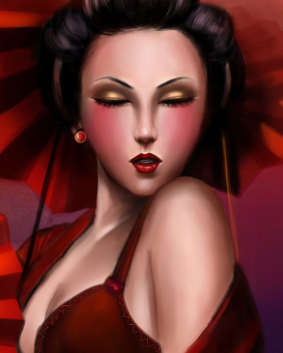 Kostenloses Geisha Wallpaper für Nokia X2-02