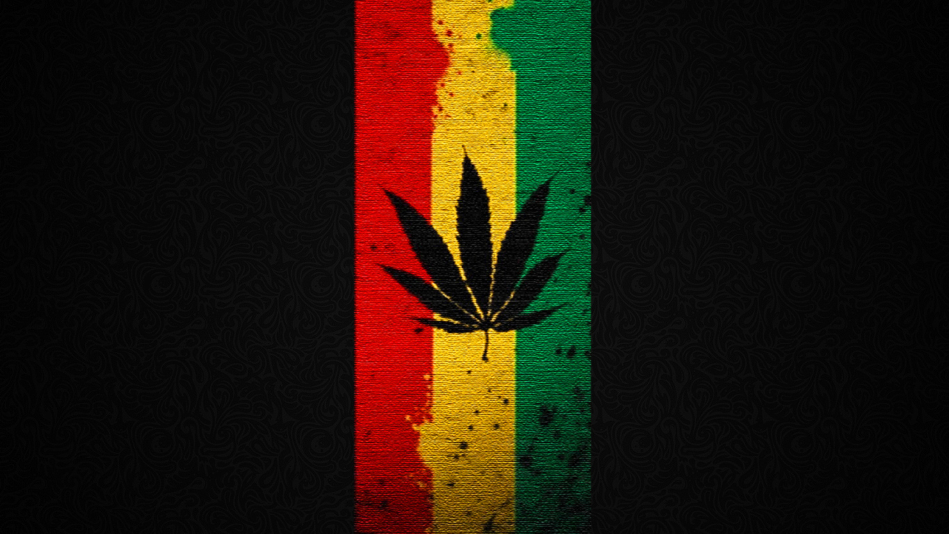 Das Leaf Rasta Wallpaper 1366x768