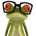 Обои 3D Frog Glasses 128x128