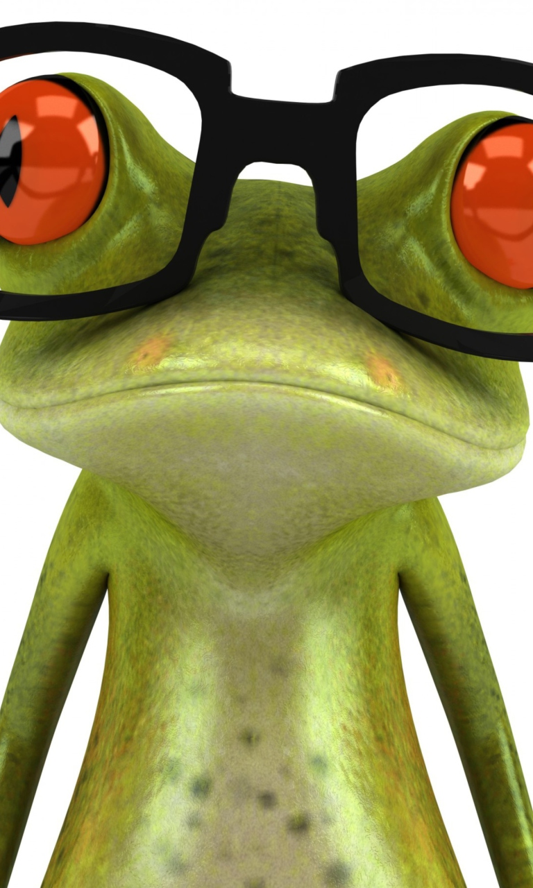 3D Frog Glasses wallpaper 768x1280