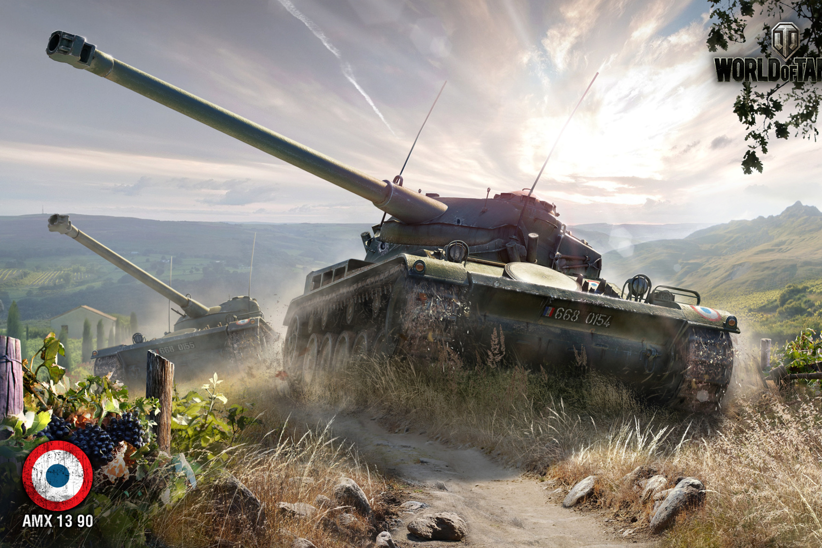 Обои World of Tanks, French tank AMX 13 2880x1920