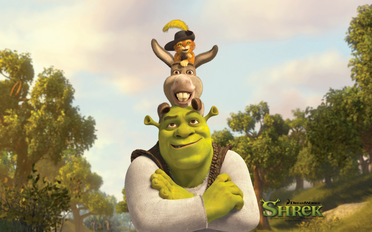 Shrek Donkey Puss In Boots screenshot #1 1280x800