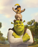 Das Shrek Donkey Puss In Boots Wallpaper 128x160