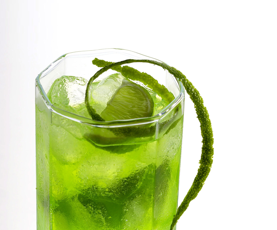 Fondo de pantalla Green Cocktail with Lime 960x800