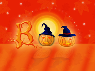 Das Halloween Pumpkins Wallpaper 320x240