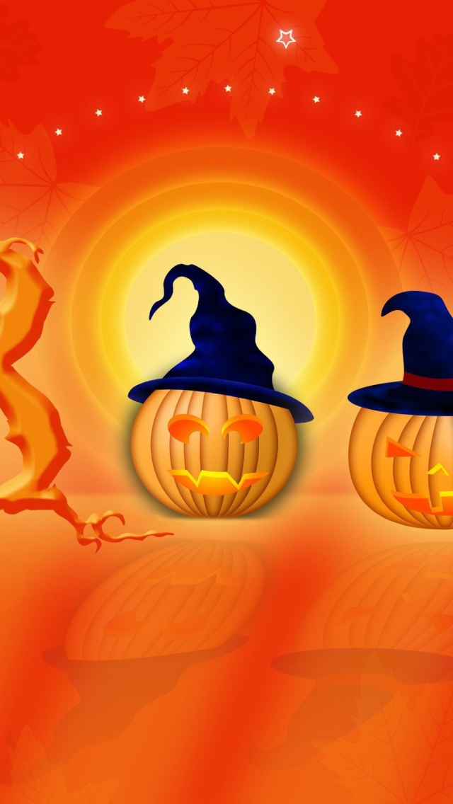 Обои Halloween Pumpkins 640x1136