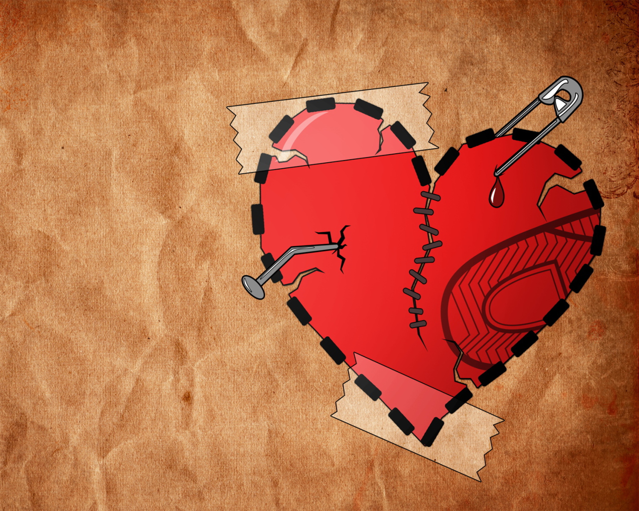 Fondo de pantalla Broken Heart 1280x1024