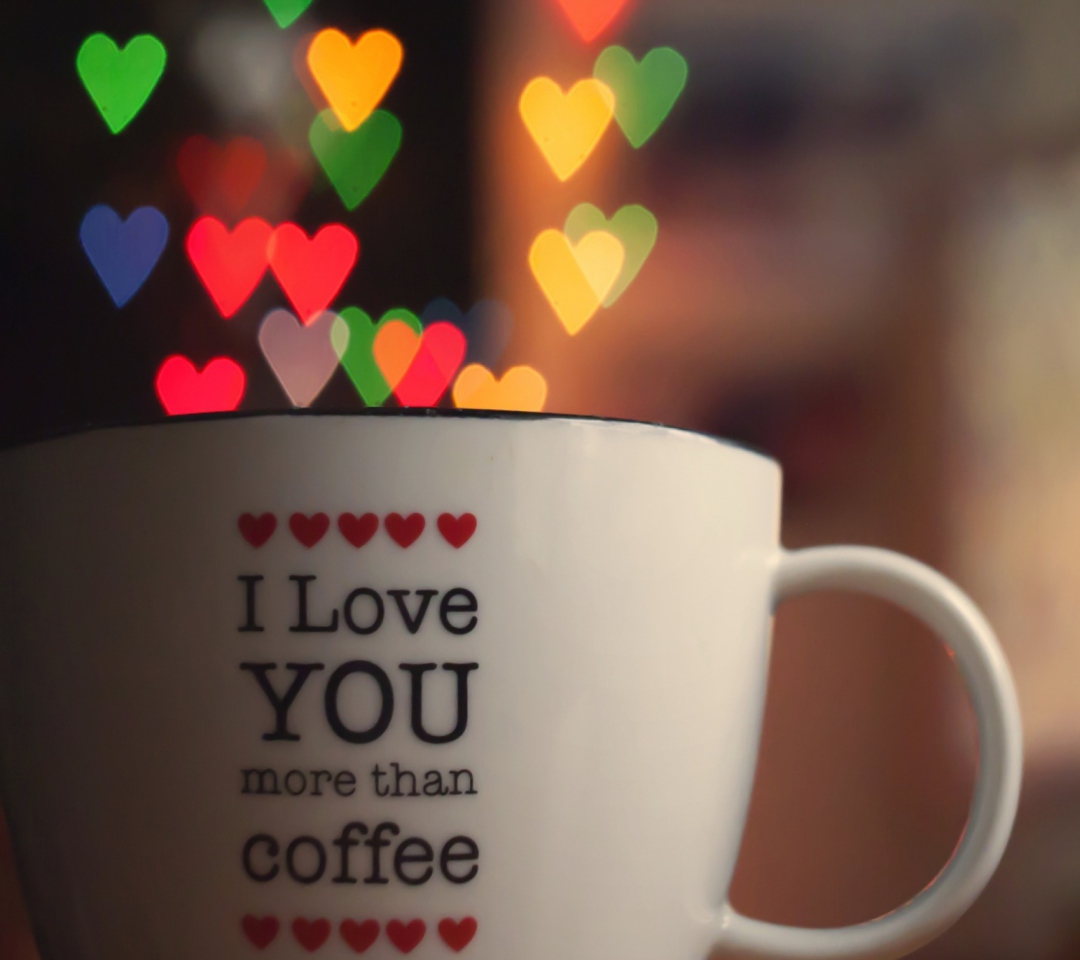 Das I Love You More Than Coffee Wallpaper 1080x960
