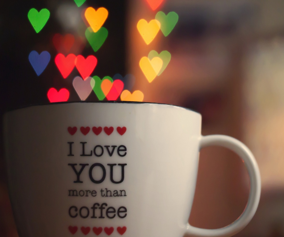 Das I Love You More Than Coffee Wallpaper 960x800