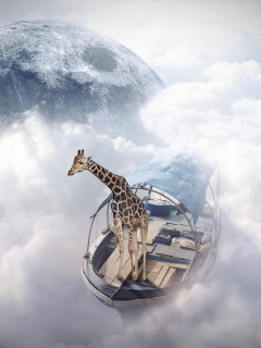 Giraffe Traveler wallpaper 240x320