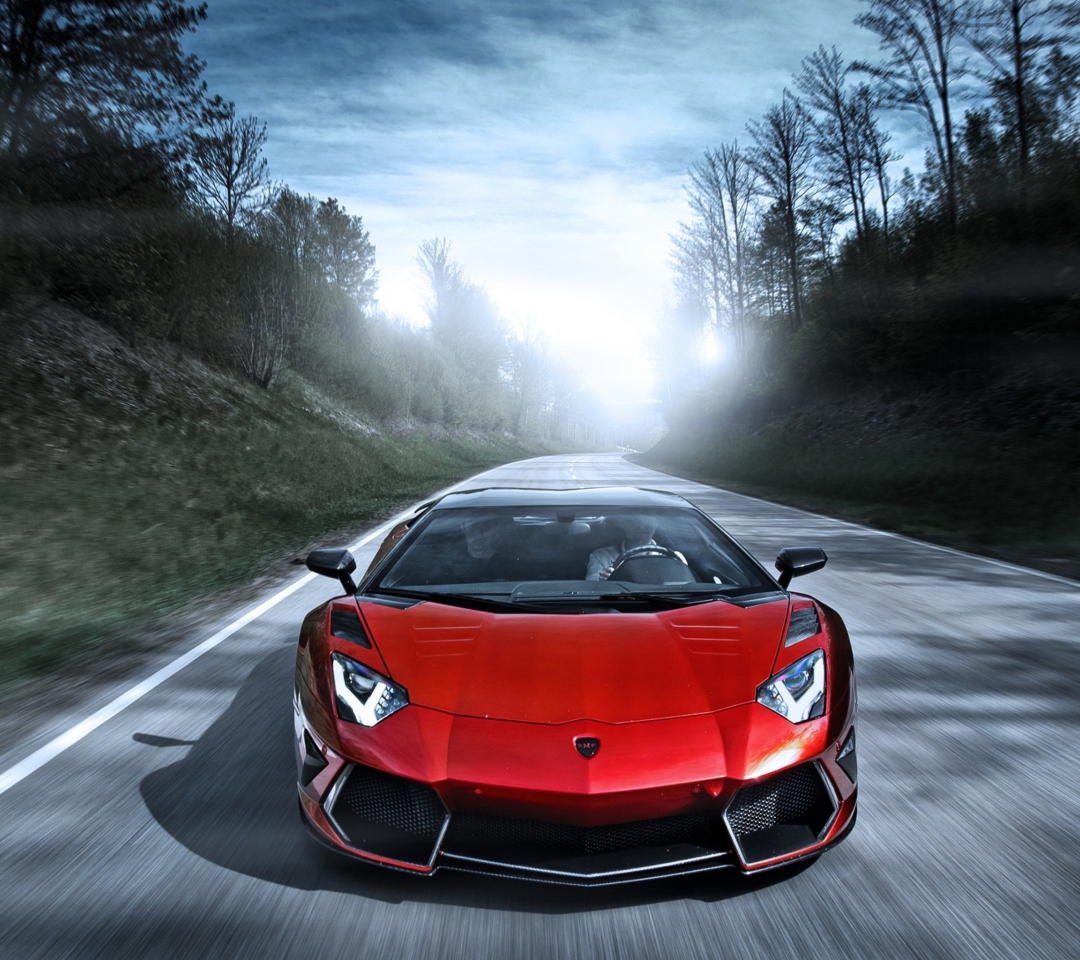 Screenshot №1 pro téma Red Lamborghini Aventador 1080x960