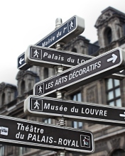 Das Paris Street Signs Wallpaper 176x220