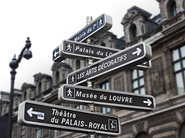 Paris Street Signs wallpaper 640x480