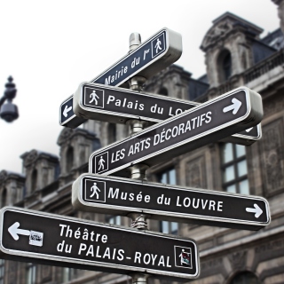 Обои Paris Street Signs на телефон iPad Air