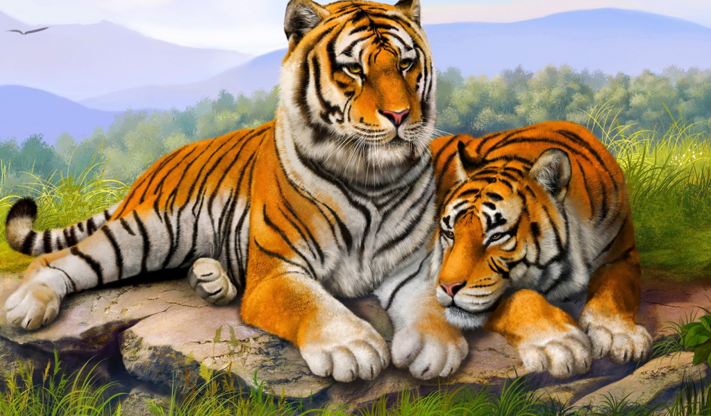 Screenshot №1 pro téma Tiger Family 1024x600