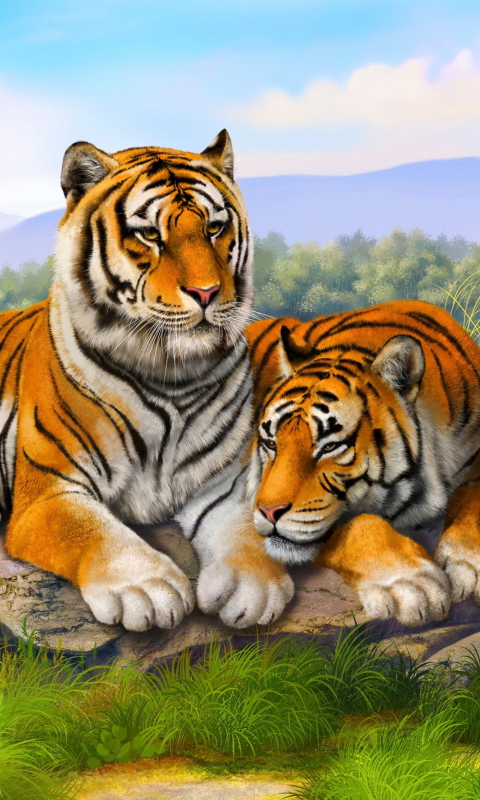 Screenshot №1 pro téma Tiger Family 480x800