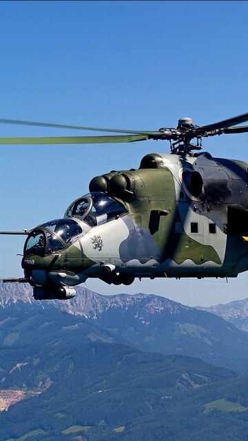 Das Mil Mi 24 Hind Attack Helicopter Wallpaper 360x640