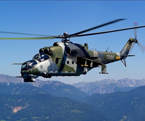 Sfondi Mil Mi 24 Hind Attack Helicopter 480x400