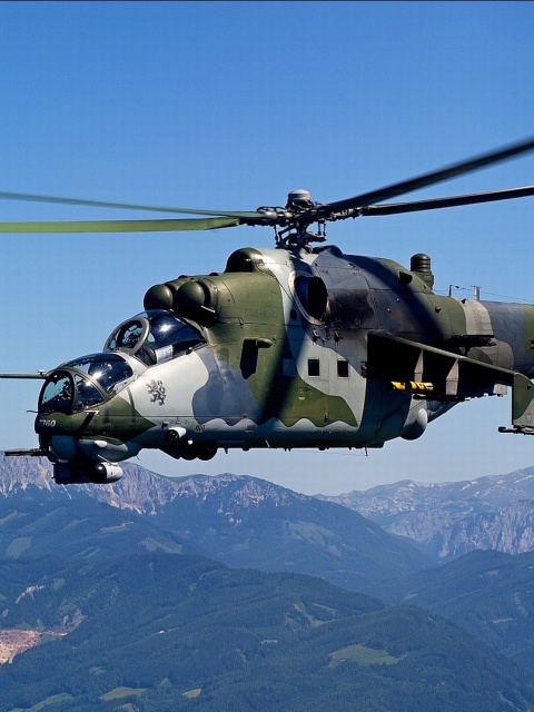 Mil Mi 24 Hind Attack Helicopter wallpaper 480x640