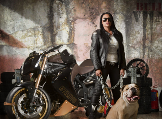 Free Biker Chick Picture for Android, iPhone and iPad