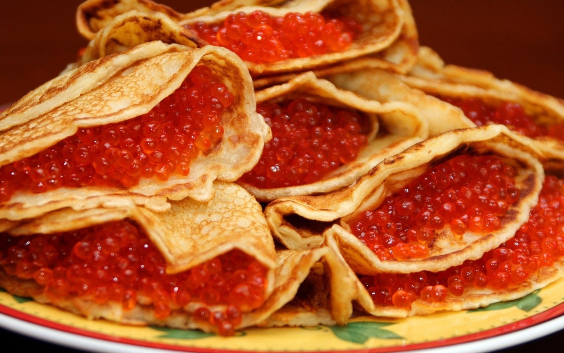 Fondo de pantalla Russian Pancakes With Caviar 1920x1200