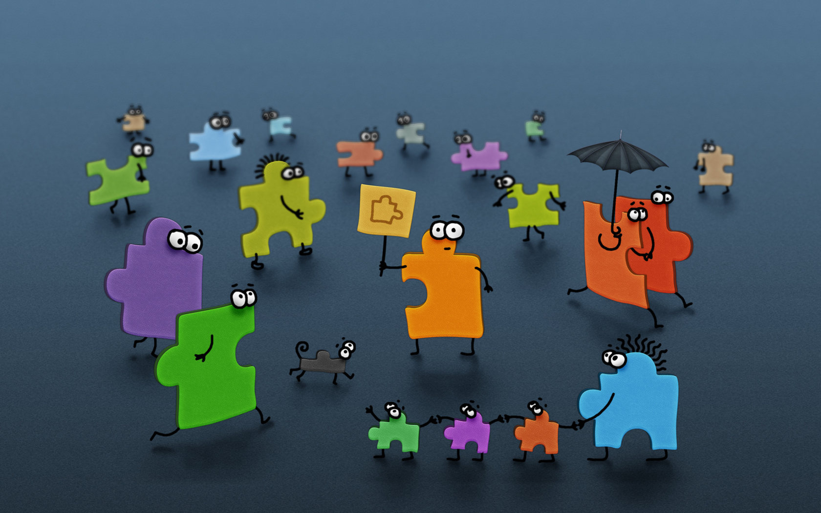 Fondo de pantalla Funny Puzzle 1680x1050