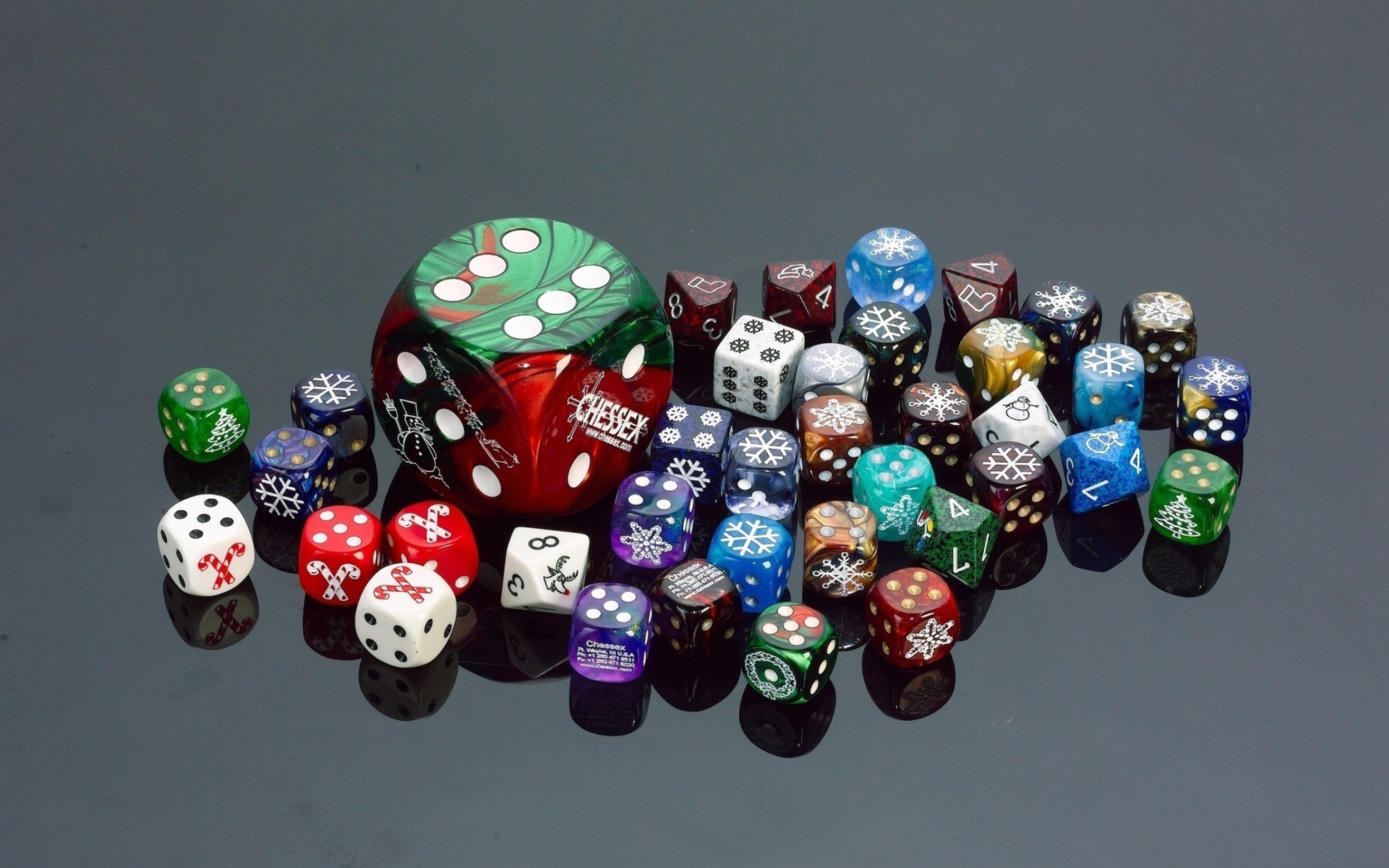 Colorful Dices wallpaper 1680x1050