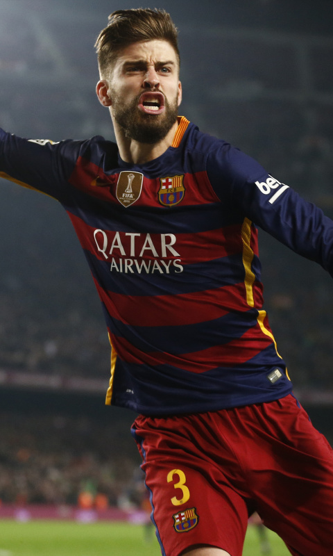 Gerard Pique Barcelona FC screenshot #1 480x800