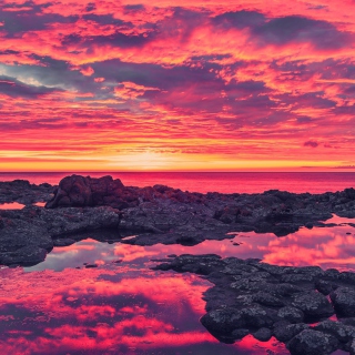 Breath Taking Sunset Coastline papel de parede para celular para iPad Air