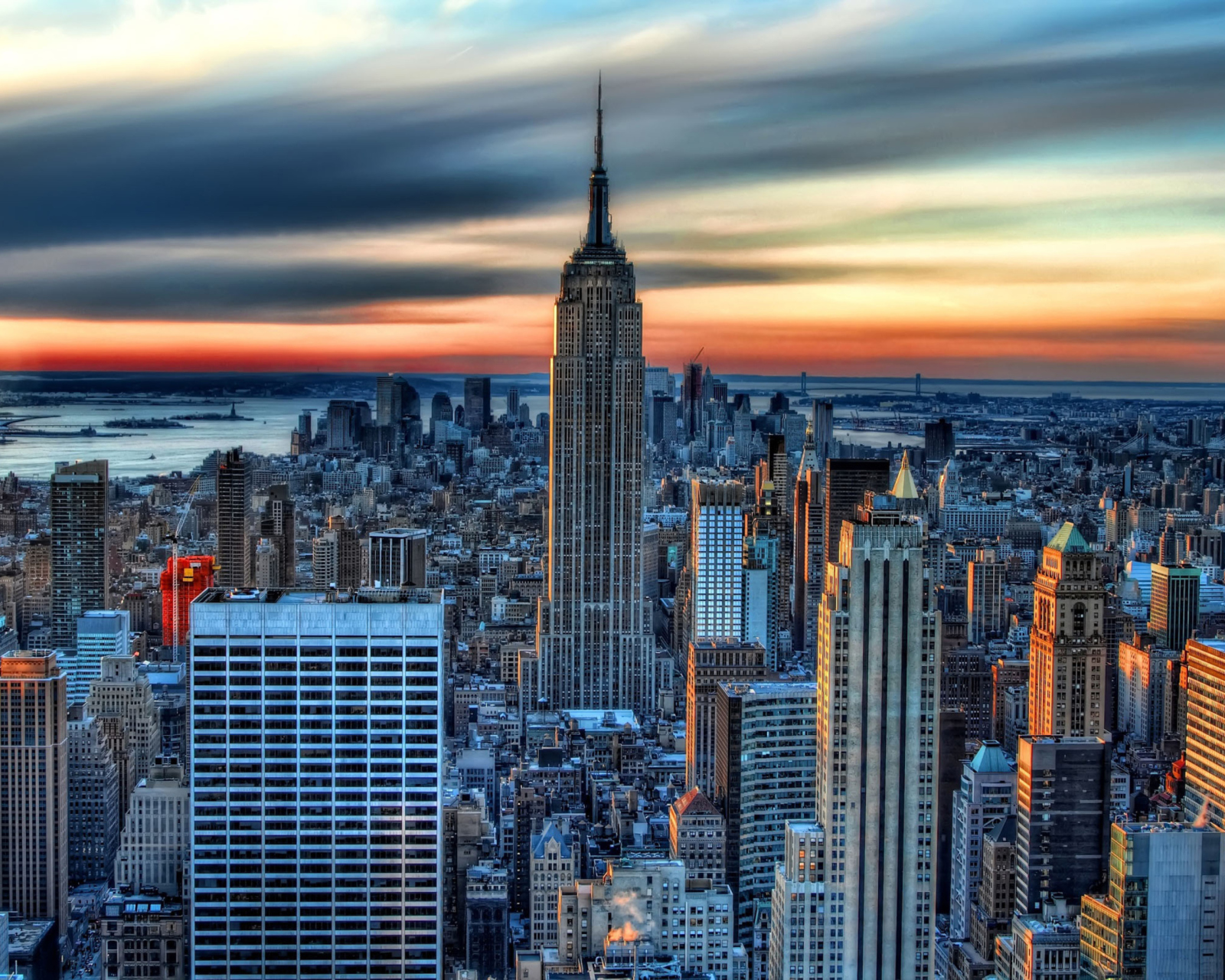 Das Sunset In New York City Wallpaper 1600x1280